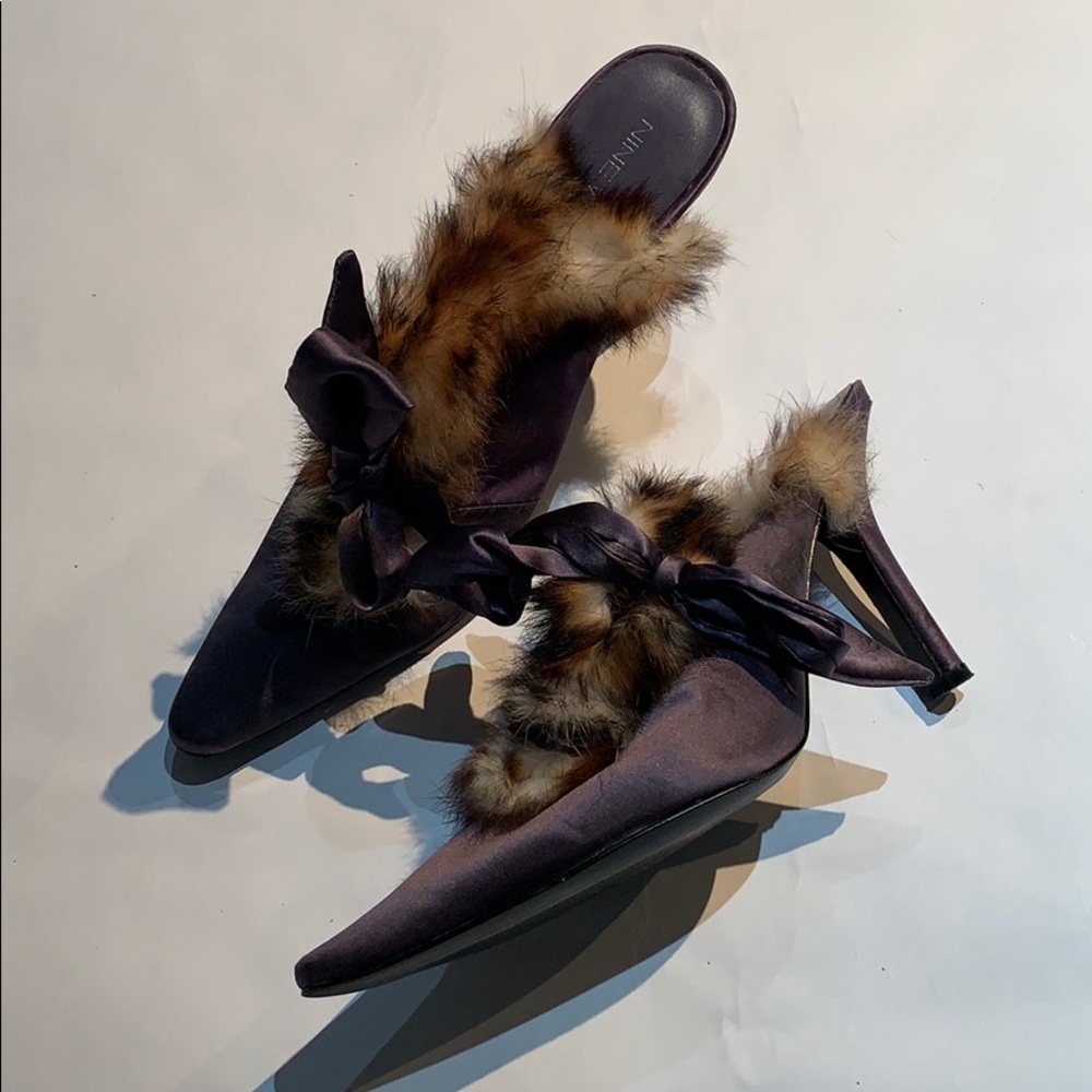Nine West fur lined heels